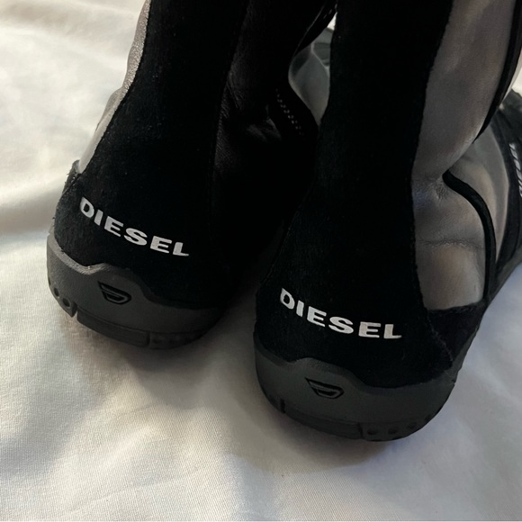 RARE Diesel Knee High Moto Boots - Picture 3 of 7
